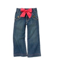 NWT Gymboree Blooming Nautical Flared Denim Pants w/Tie Belt Size 7 Slim