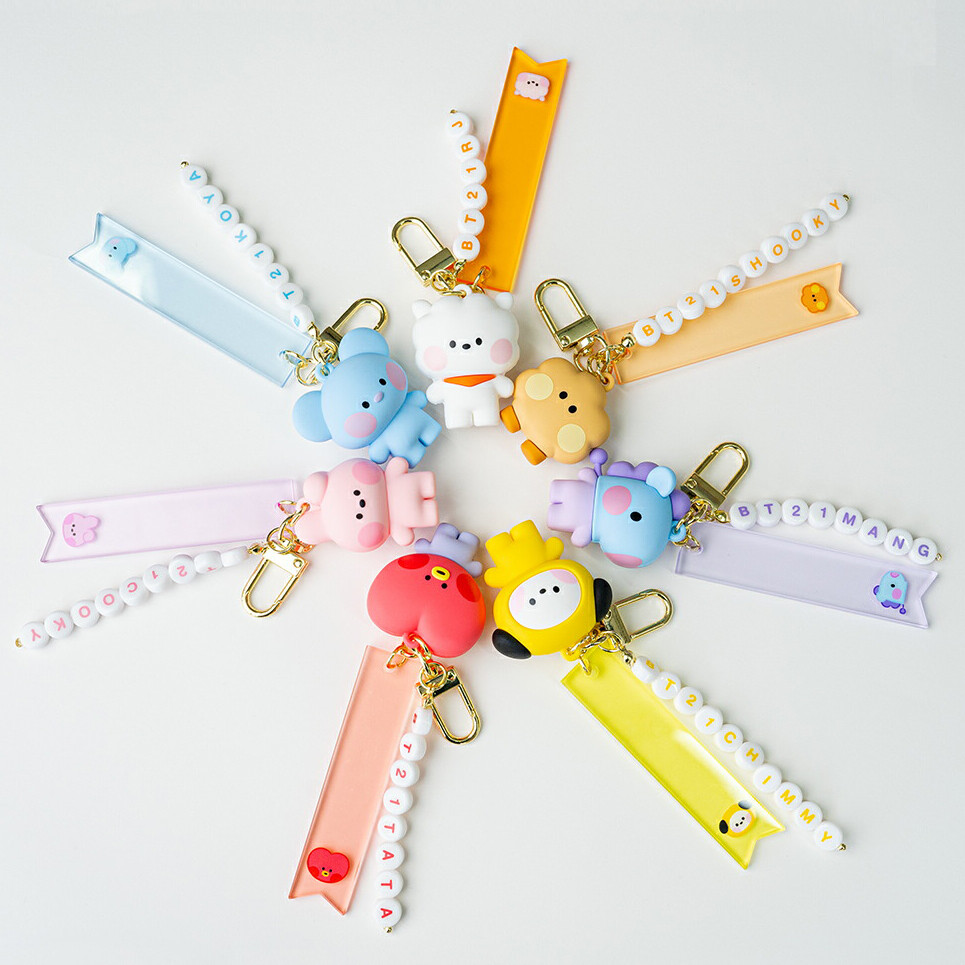 BTSキーホルダー BTS 防弾少年団 BT21 公式グッズ BURABURA KEY CHAIN キー