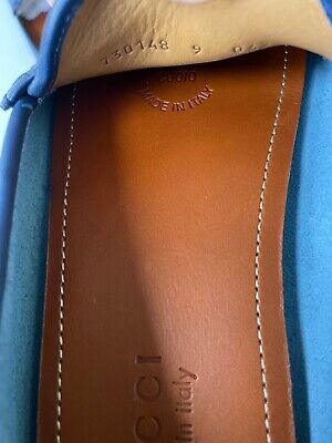 GUCCI Mens Blue Interlocking GG Driving Loafers 730148 UK 9 GUCCI Mens Blue Interlocking GG Driving Loafers 730148 UK 9