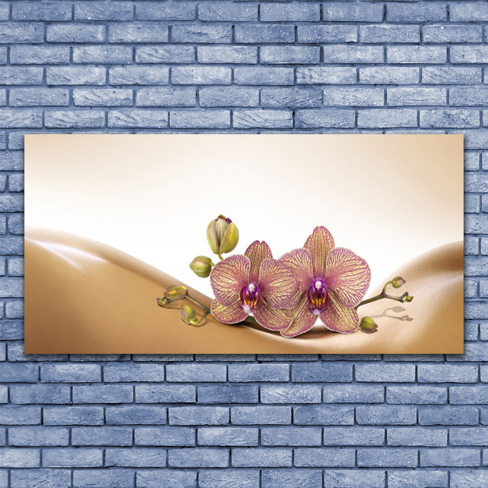 Tableau sous verre 140x70 cm Floral et Arbres pour décoration murale salon