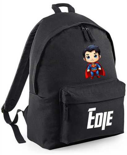 Personalised Printed Superhero with name Backpack, Your name Backpack, Book case - Picture 14 of 25