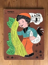 Vintage Playskool Jack In The Beanstalk Wooden Puzzle 22 Pieces  185-18