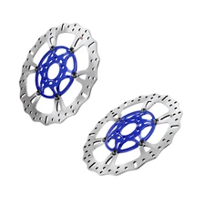 2 PCS Blue 14" Big Front Brake Rotors Disc for Harley Touring FLHX FLTR FLHS 