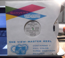 Vintage Major League Baseball Stars View Master Reel 1950's w/ booklet