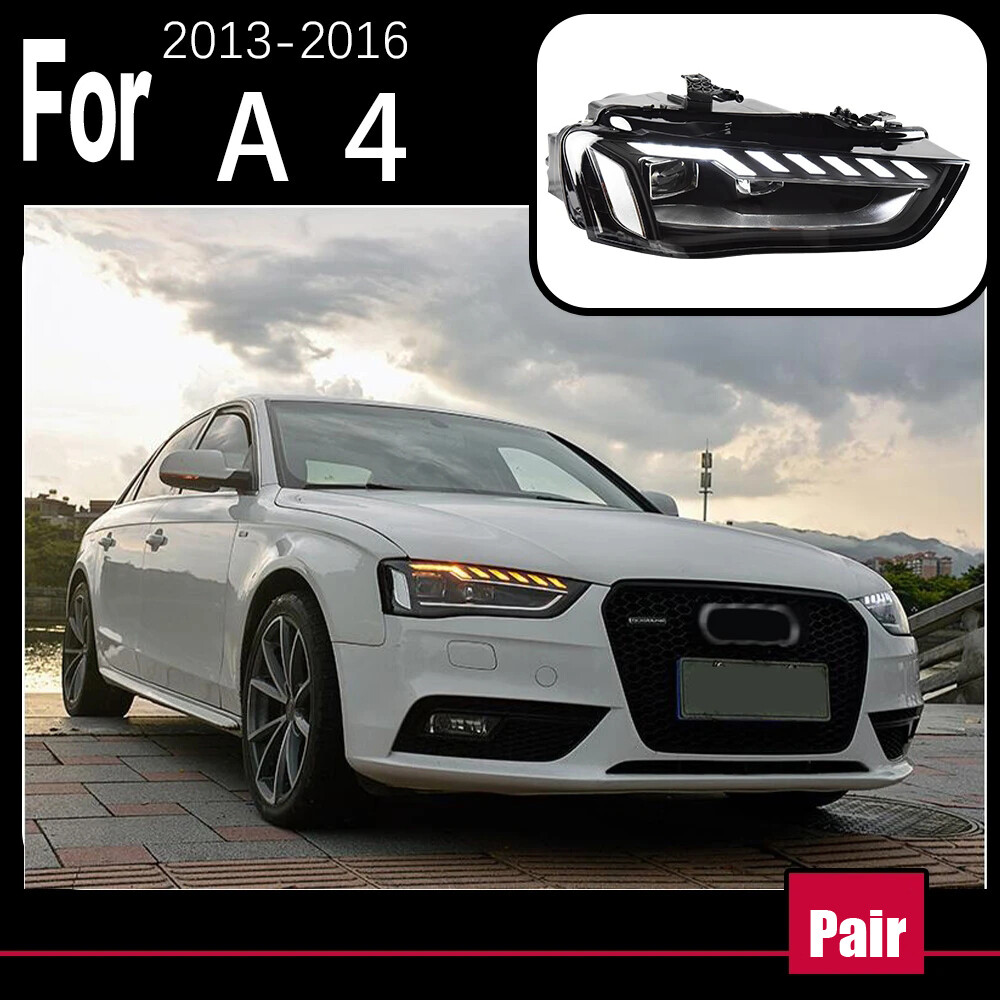 LED Headlights For Audi A4 A4L 2013-2016 DRL Sequential Turn