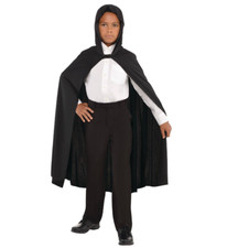 Hooded Cape Black-Child