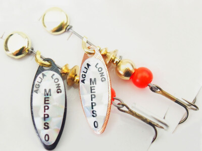 Mepps Aglia Long Rainbo #0 2.5g Spinner Pike Perch Chub Lure NEW COLORS