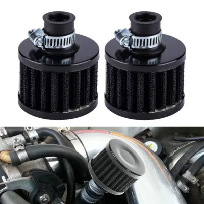 2pcs Cold Air Intake Filter Turbo Vent Crankcase Car Breather Valve Cover 12mm