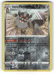 Galarian Perrserker 128/202 Reverse Holo Rare Sword & Shield Base Set
