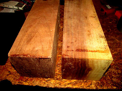 TWO LARGE WALNUT TURNING BLOCKS LATHE BLANKS WOOD LUMBER 4'' X 4'' X 11''