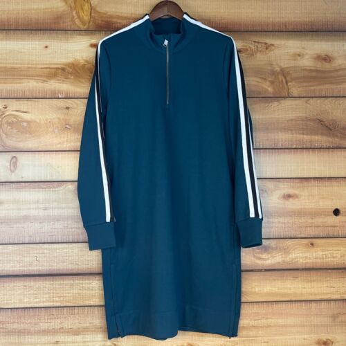 NEW Athleta Crosstown Track Dress XL Oceanic Teal Athleisure Pockets 599869