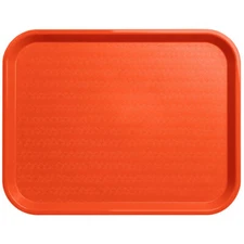 Serving Trays Orange Plastic Fast Food Tray, 10 By 14 Inch, Set Of 12