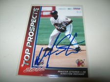 2002 CHOICE MAICER IZTURIS AUTOGRAPH SIGNED AUTO #8 KINSTON INDIANS