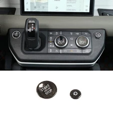 For Defender 2020-2022 Dry Carbon Fiber One-Click Startup Switch Button Cover 2*