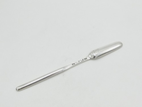 George II Sterling Silver Heraldic Crest Bone Marrow Scoop Antique 1737 London - Picture 7 of 7