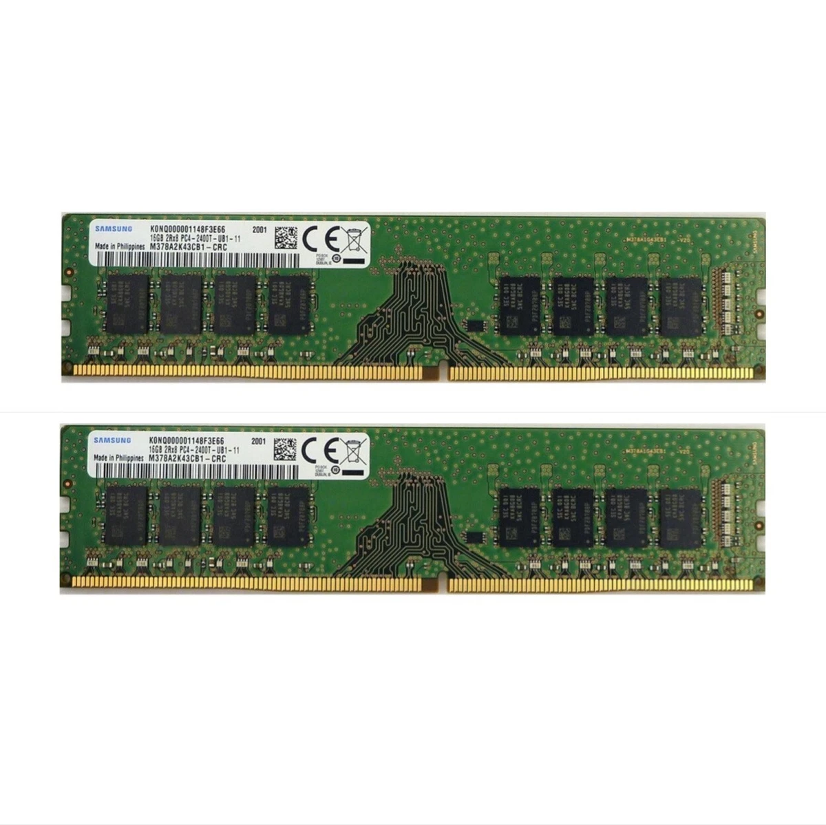 Samsung Computer PC4-19200 (DDR4-2400) Bus Speed RAM 2 Modules for