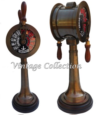 Vintage Messing Telegraph 20 /"Schiff Marine Antike Maschinenraum Sammlerstücke