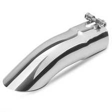 Stainless Steel Exhaust Tip Turn Down 2.5 Inlet - 2.5 Outlet - 9 Long Silver