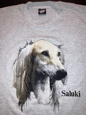 Vintage NOS Saluki Large Ash Single Stitch  Screen Stars Best T.  USA. Teletrend