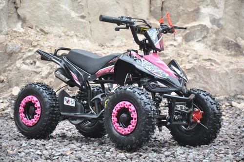 49CC SPORTS QUAD BIKE ATV BUGGY KIDS 4 WHEELER POCKET PIT DIRT BIKE PINK - Picture 3 of 9
