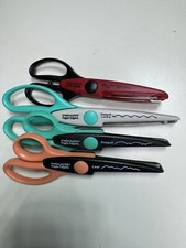 Scissors Fiskars Lot Of 4 Paper Edgers Art Deco Seagull Leaf Seagull Long Crafts