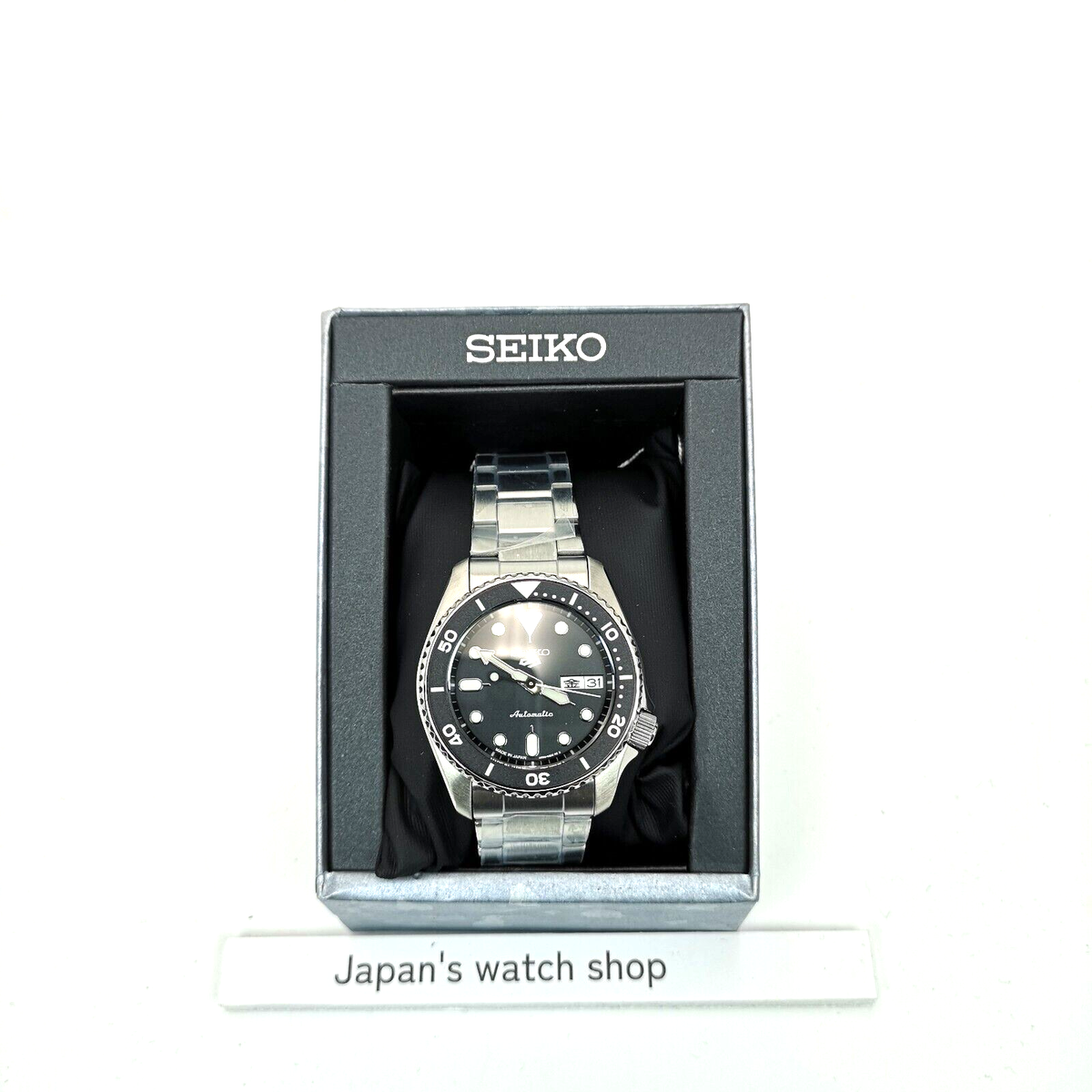 SEIKO 5 Sports SBSA225 Black Automatic Mechanical Diver Men's