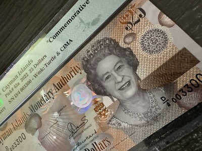 PMG 64 Cayman Islands 25 Dollars Banknote 2022 ( 2023 ) UNC