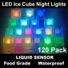 120 Pack Multicolor LED Light Up Ice Cube for Bar Club Drinking Wedding Party