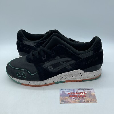 Size Asics Low Top Sneakers Blk Gel Lyte Black White (H631L) 
