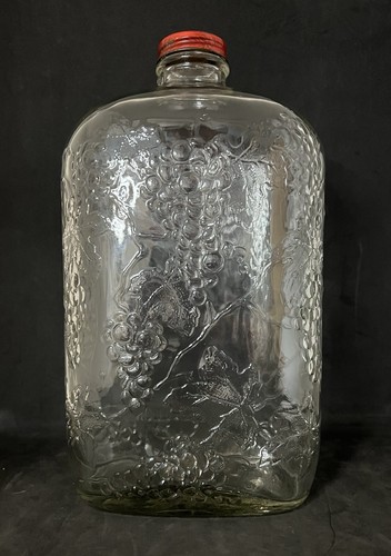 Vintage St. Charles Half Gallon Wine Bottle Embossed Grape & Vine