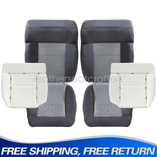 Fits 2004-2008 Ford F150 Driver Passenger Bottom Top Cloth Seat Cover Dark Gray