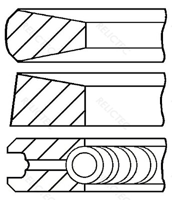 Piston Rings Kit 08-117700-00 - Bild 2 von 5