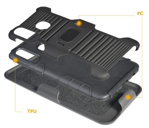 Noir Étui Robuste + Clip Ceinture + Magnétique Support pour Voiture pour - Photo 9 sur 11