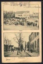 Ansichtskarte Jever, Markt und Mühlenstraße 1914 