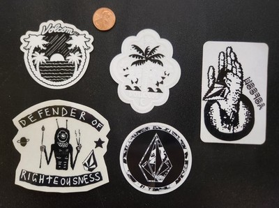 VOLCOM Surf Snowboard BMX Skateboard 5 Sticker Set Excellent NEW old stock  #15