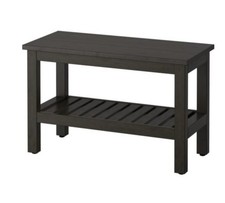 Ikea Hemnes Echtholz Sitzbank Schuhbank schwarz/braun sehr guter Zustand Rar!!