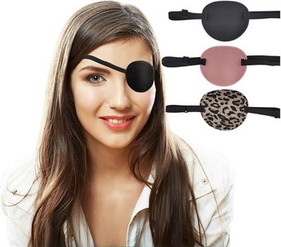 VEEJION 3PCS Eye Patch Medical Adjustable Patches for Adults Women Colors 