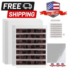 25 Pcs 35mm Film Negative Sleeves Film Negative Storage Presentation Material...