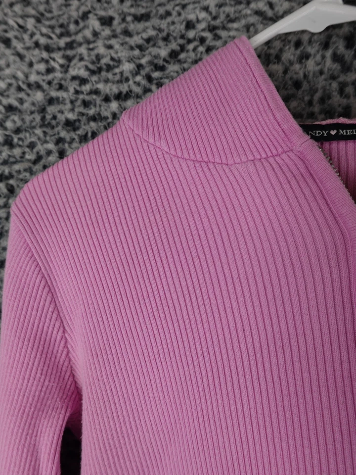 Cárdigan John Galt Brandy Melville Arden Sudadera con Capucha Doble Cremallera Rosa Talla Única Foto 2 de 4