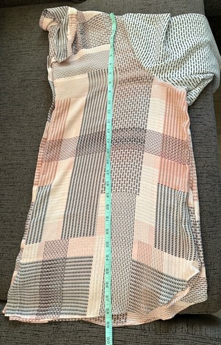 Rose Olive Button Down Shirt Lightweight Womens 2x Colorblock Geometric Tapestry - Picture 8 of 10