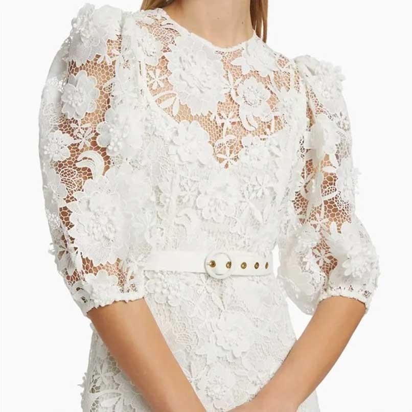 chinese dress ladies Avani 3D Floral Applique Midi Dress