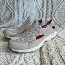 Easy Spirit Women's Setrina 9WW Taupe Mesh Slip On Comfort Mule Clog Shoes