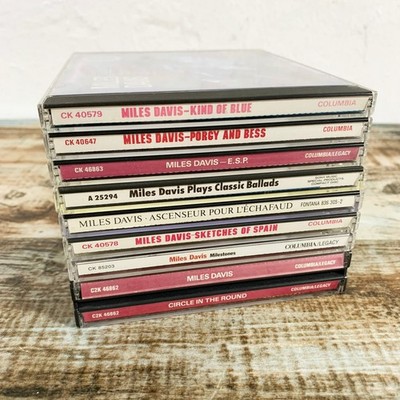 Lot of 8 Miles Davis CDs - Kind of Blue, E.S.P., Sketches of Spain, Milestones
