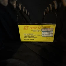 Vintage True Temper Store Display Rack for Garden Tools Metal Sign W Wire Hanger