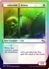 Adorable Kitten FOIL Unstable NM White Common MAGIC GATHERING CARD ABUGames