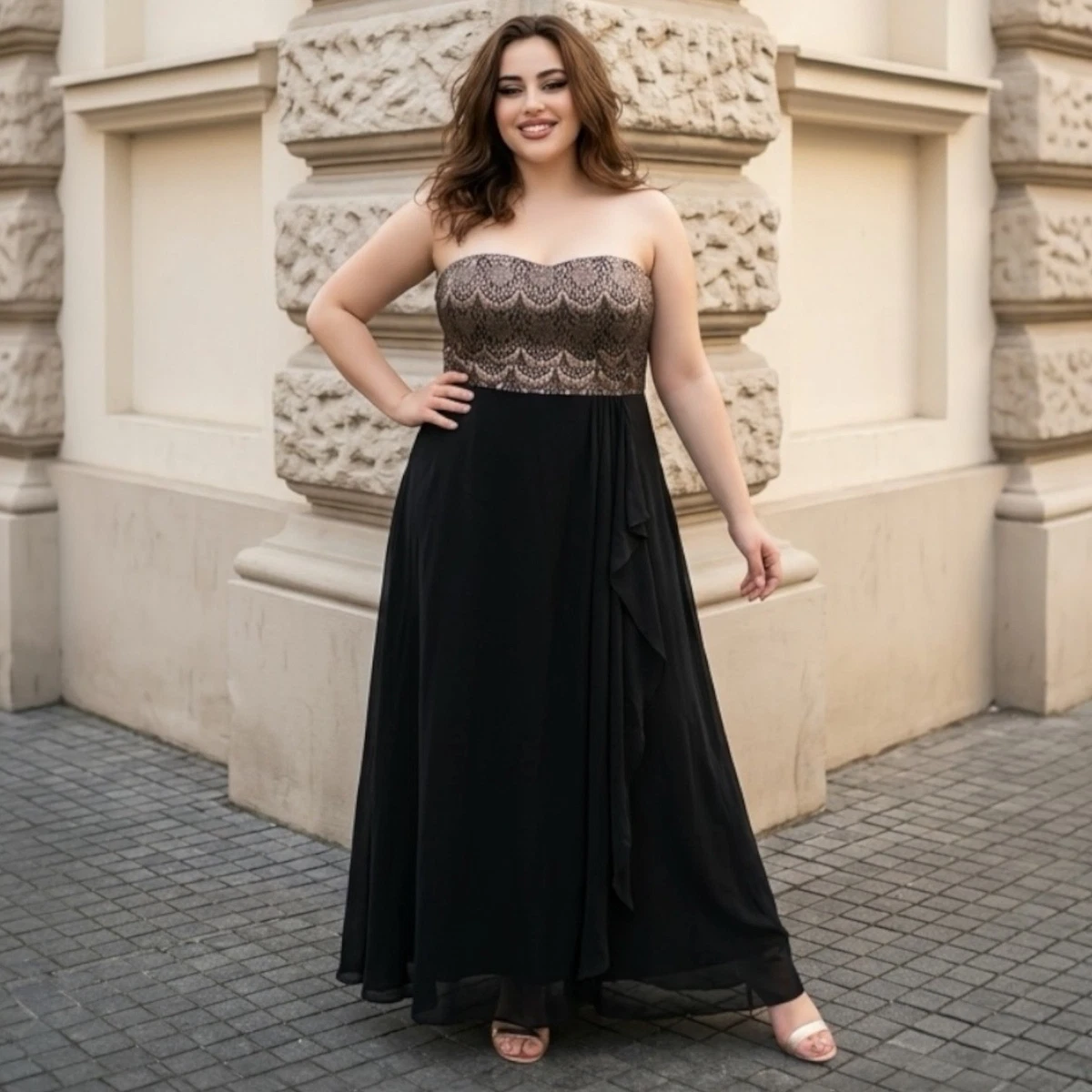 black tulle dress maxi Sexy Black V Neck Side Slit Tulle Evening Gowns Prom Dresses US4 / As Picture