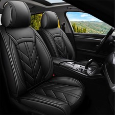 Car Seat Covers Full Set Waterproof 5pcs Fit Kia Soul 2010-2023 Front Rear Black