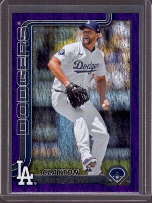 Clayton Kershaw ボブルヘッド Los Angeles8/14 CLAYTON KERSHAW 2025 Topps Series 1 #146 Purple Holo Foil Parallel