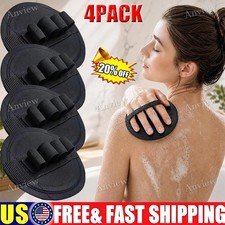 4PCS Bath Exfoliating Glove Body Scrub Mitt Deep Skin Cleansing Shower Wash
