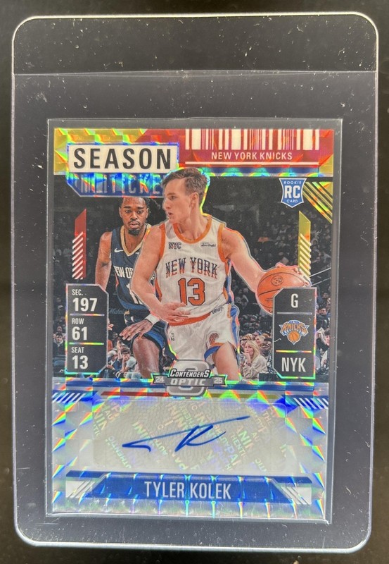2024-25 Mosaic Tyler Kolek Contenders Optic Rookie RC Choice Auto #RST-KOL